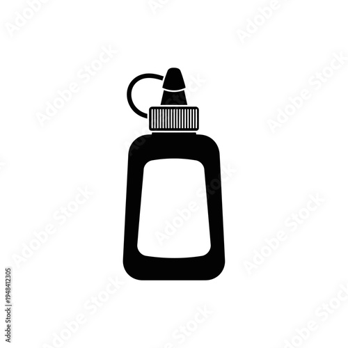 Black Hand Sanitizer Bottle Icon.