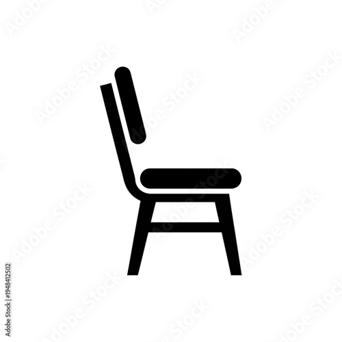 Modern chair design in black color.