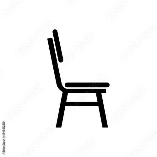 Modern chair with backrest and legs.