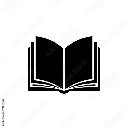 Open Book Icon Graphic Design.