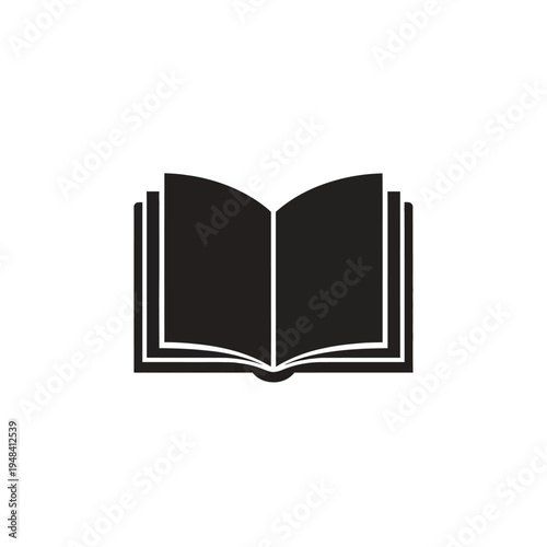 Open Book Icon Graphic Symbol.