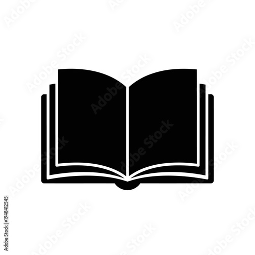 Open book with pages turning.