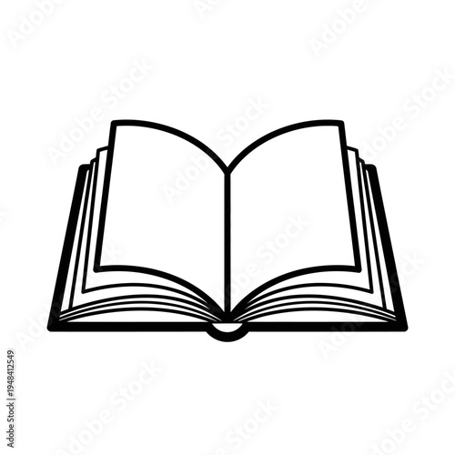 Open Book with Pages Turning.