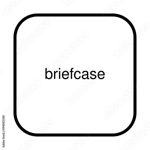 Minimal Line Briefcase Icon Vector