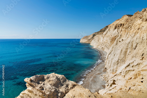 Cape Aspro cliffs, Pissouri, Cyprus stock photo