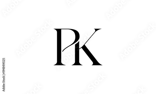 PK initial letter logo or PK monogram