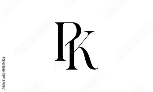 PK initial letter logo or PK monogram