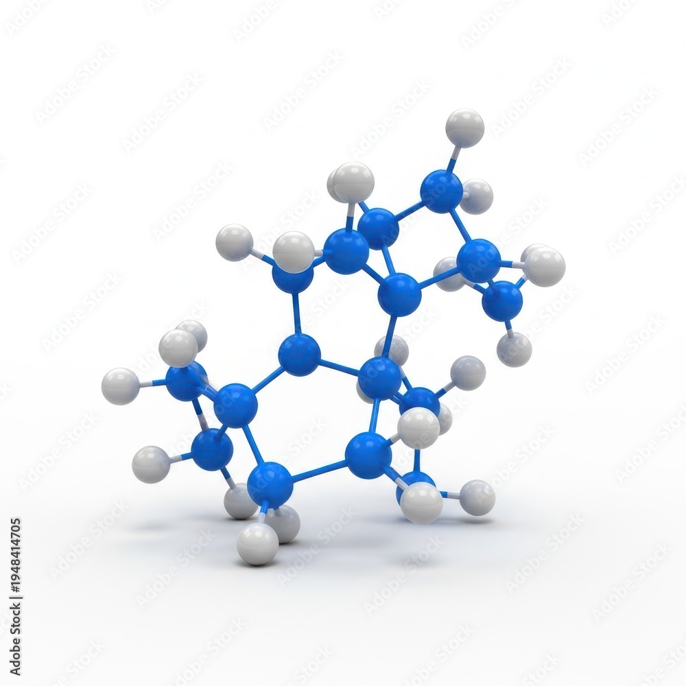 Fototapeta premium A 3d model of a chemical compound molecule