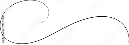Flourish Swirl Calligraphy Line