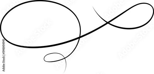 Flourish Swirl Calligraphy Line