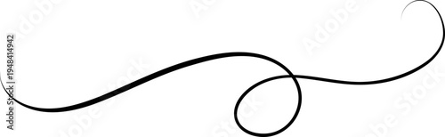 Flourish Swirl Calligraphy Line