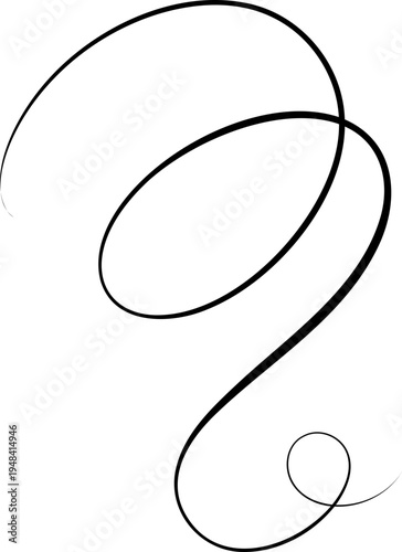 Flourish Swirl Calligraphy Line