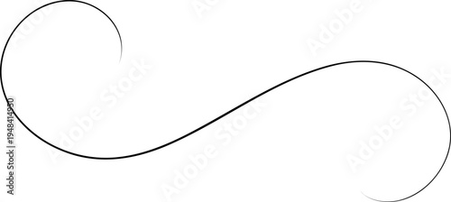 Flourish Swirl Calligraphy Line