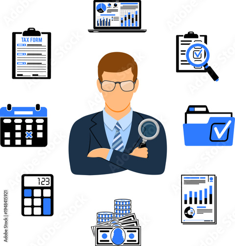 Auditing, Tax process, Accounting Banner