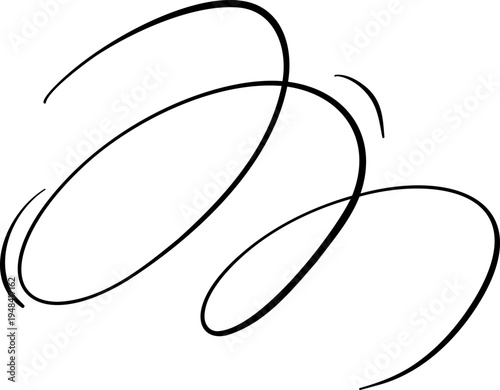 Spiral Scribble Curve Line