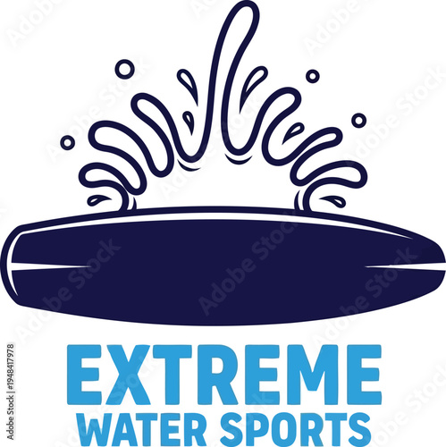 Modern Surfboard Logo Design for Extreme Water Sports Branding