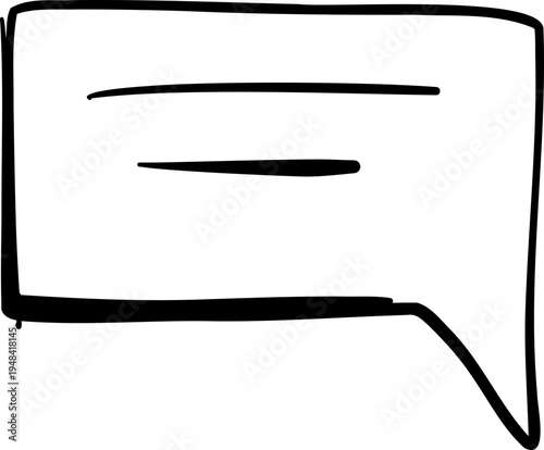 Text Chat Message Scribble Hand Drawn