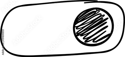 Switch On Off Click Slider Hand Drawn