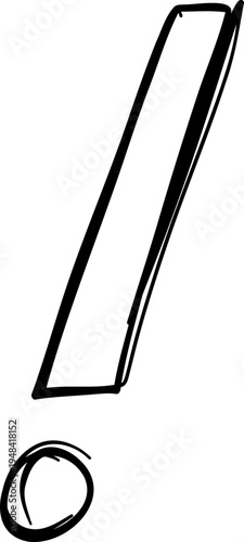Doodle Exclamation Mark Hand Drawn