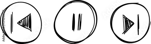 Audio Player Music Sketch Scribble