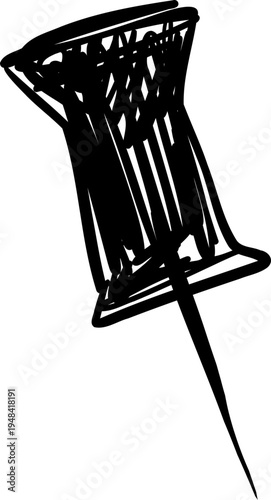 Pin Paper Thumbtack Scribble Doodle