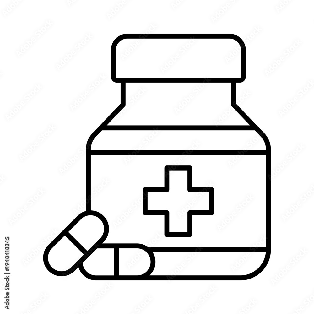 Fototapeta premium Vitamin capsule icon