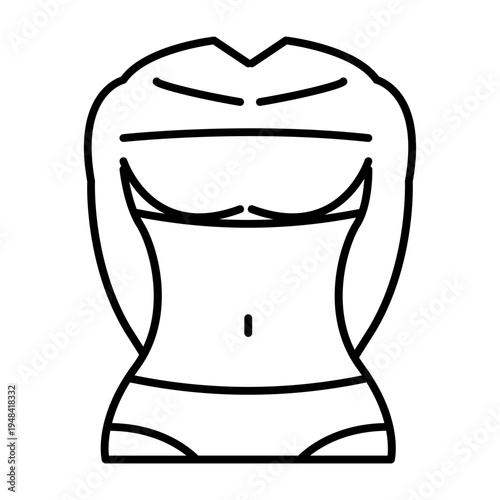 Woman body builder icon