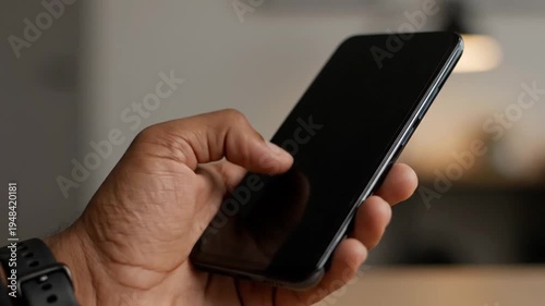 Hand Holding Smartphone - Modern Technology and Connectivity in Everyday Life.