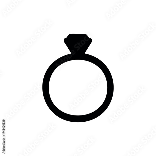Ring silhouette icon vector illustration.
