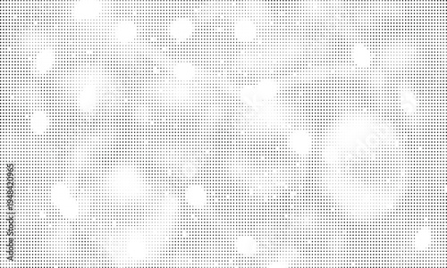 Abstract monochrome halftone pattern featuring a grid of dots with varied light and dark regions Vector
