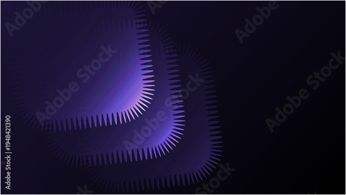 Neon futuristic 3d sphere of blue and purple glowing digital waves and particles. Abstract 3d sphere purple and blue neon gradient particle waves. 