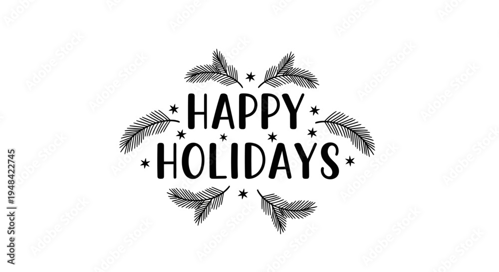 Fototapeta premium Happy Holidays Greeting Card Design.