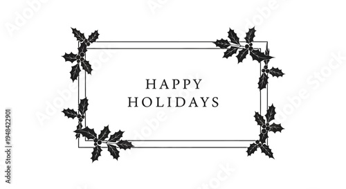 Holiday Greeting Card Design Template.