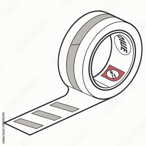 Roll of duct tape adhesive repair