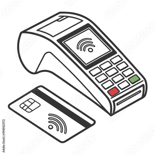Credit card reader with card and keypad and screen