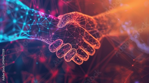 Digital handshake between two people in a network