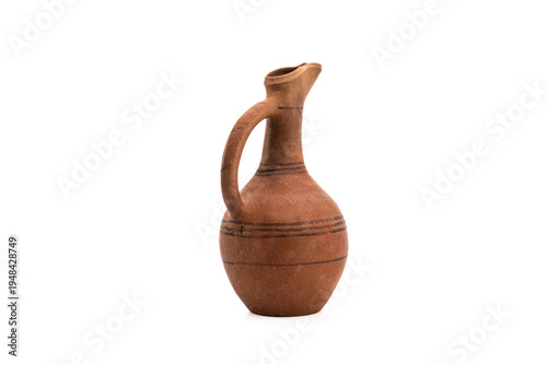 Classic ceramic pitcher, natural clay finish