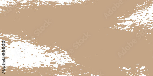 Abstract background featuring a rough tan and white grunge texture with organic splattered shapes