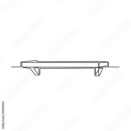 Detailed drawing of a skateboard.