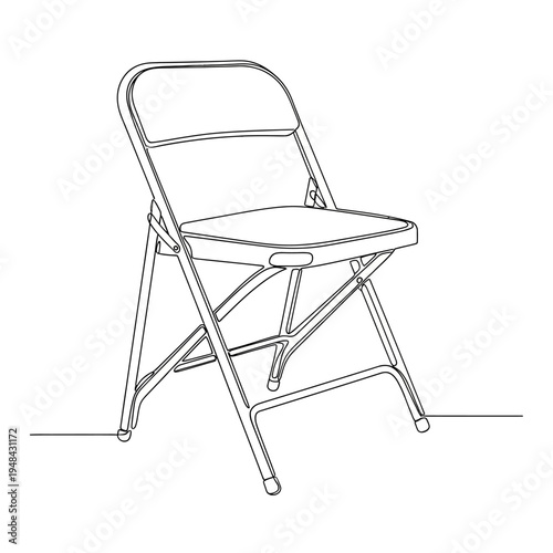 Folding Chair Made of Metal.