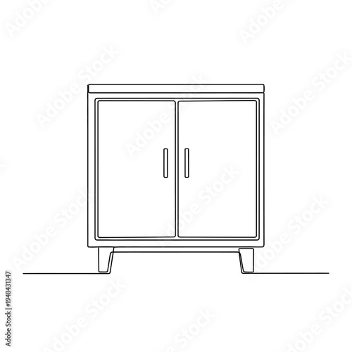 Modern cabinet with two doors.