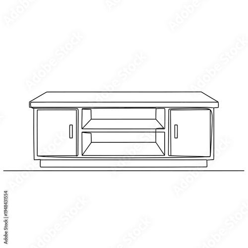 Modern TV Stand with Cabinets.