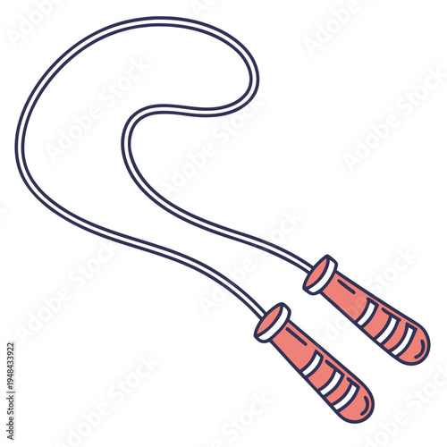 Colorful of a jump rope with orange handles fitness exercise