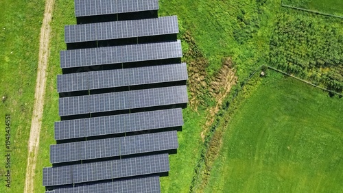 Fotografija Solar panels generating clean energy in Schleswig Holstein landscape