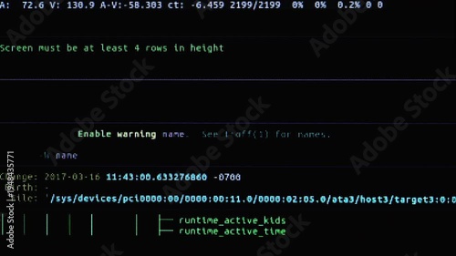 Hacker code on computer screen, suggesting programming, software development, cybersecurity and hacking; close-up pixelated terminal text and script evoke data, networks and digital technology.