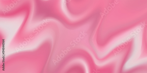 Pink strawberry yogurt or ice cream surface texture with wave pattern. Milk creamy sweet fruit and berry product. Soft and frozen sorbet or dairy pudding smooth top. Realistic vector background.