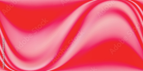 Pink strawberry yogurt or ice cream surface texture with wave pattern. Milk creamy sweet fruit and berry product. Soft and frozen sorbet or dairy pudding smooth top. Realistic vector background.