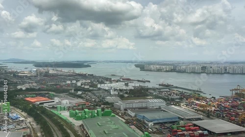 View from above landing in the Seletar in Singapore
