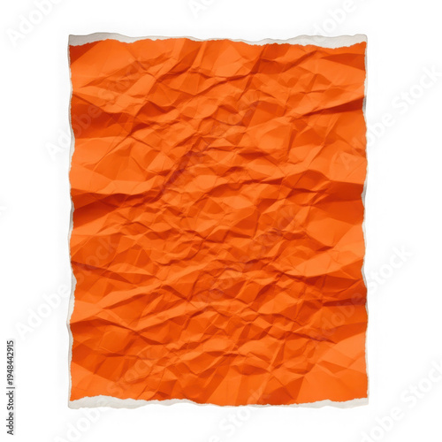 Brightorangewrinkledpapertextureisolatedontransparentbackground transparent background