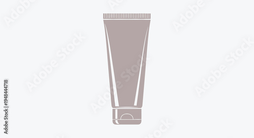 Simple beige squeeze tube, typically used for cosmetic packaging like face cream, hand lotion, or other beauty products.